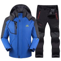 스키복 남성 겨울 스키 재킷 및 바지 양털 따뜻한 방수 남성 스노우 보드 재킷 야외 캠핑 스노우 재킷 및 바지, 1set(쇼)01, 아시아 4xl eur 2xl