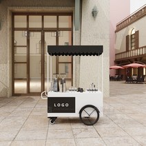 매장 진열대 야시장 소형 카트 거치대 가판대, 1개, 화이트-160x60x200(CM)(라이트박스)