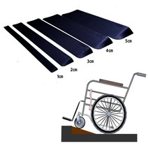 단차해소기(블랙) 문턱 경사로 이동시 휠체어 이동시 실내경사로 이동시, 1개, URB-PR002(블랙)