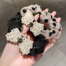 수맘 수엠W 여성 진주 곱창 머리끈 2P