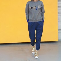 배기 청바지 30대 40대 미시 데일리 스판 플리츠 66 77 88 빅사이즈 세미 허리가편한 밴딩