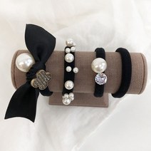 진주와큐빅 머리끈 4종 세트