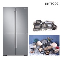 (사은품 케라미카 25p+스텐 밀폐용기 8종) 삼성 냉장고 T9000 4도어 RF84R9003S8 (856L/맞춤보관실)