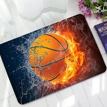 CAMMITEVER 축구 필드 러그 카펫 거실 축구 잔디 농구 스포츠 매트 미국 야구 공 매트 360g, basketball_400mm x 600mm