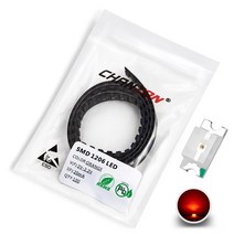 전자회로 키트 책 홍릉 퍼스트북 로호사 1206 SMD LED 발광 다이오드 키트 램프 칩 라이트 비즈 따뜻한 화, 09 100pcs Orange