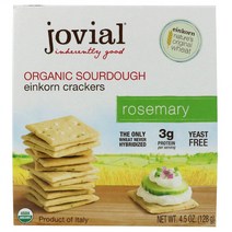 조비알 아인콘 사워도우 크래커 로즈마리 128g Jovial Organic Sourdough Einkorn Crackers Rosemary, １개　(개당 28,000원 - 코드291p)