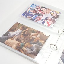 무지 포토카드 인생네컷 폴라로이드 사진 바인더 앨범 스크랩 속지 30장, 바인더 앨범 ( 2칸 / 속지 30장 )