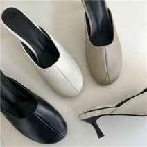 ONM 여성 뮬 가죽 키높이 슬리퍼 실내화 사무실 데일리