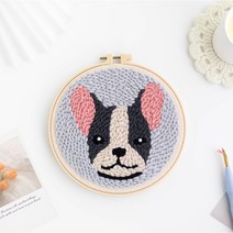 101도 취미 펀치니들 DIY 펀칭자수 punch needle, MC05 보스턴테리어