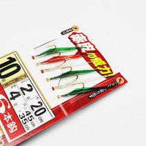 월척조구 볼락 열기 외줄낚시 바늘 카드채비 10본, 1개