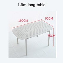 야외테이블의자세트 야외가구 야외용테이블세트 개성 미니멀리스트 정원 가구 세트 레저용 안락 의자 휴대용 야외 알루미늄 소재 편안한, 1.9m long table