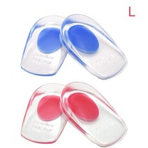 2 쌍 실리콘 젤 깔창 뒤꿈치 발바닥 근막염 뒤꿈치 쿠션 통증 흡수 뒤꿈치 패드 통증 완화
