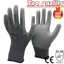 PU 팜 코팅 안전 보호 장갑 니트릴 전문 공급 업체 24 피스/12 쌍 작업, PU1350-GR_XXL