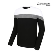 [테일러메이드] 남성 컬러 블록 라운드 니트 TMSRK3323-199
