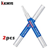 치과성분 치아미백 셀프치아미백제 2pcs * 3ml 인기있는 화이트 치아 펜 젤 블리치 얼룩 제거 구강 위생 퍼, 01 2 pcs