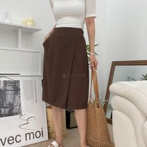 브이와이 VY 여자 슬릿 H라인스커트 사선 롱스커트