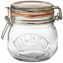 Kilner Round Clip Top Jar Durable Glass Container with Airtight Seal for Home-canning Storing and, 1