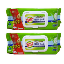 3M 스카치브라이트 물걸레 청소포 더블액션 플러스 대형 리필 40매 + (8매), 1세트