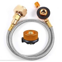 JYMCW 캠핑 프로판 리필 어댑터 버너 LPG 플랫 실린더 탱크 러 컨테이너 금속 튜브, 02 ConnectorandAdapter1