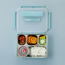 플라라 런치박스 식판 뚜껑 세트, 런치박스 4칸(식판+뚜껑)