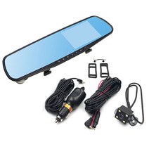 카플레이 모니터 무선 카링킷 4인치 디스플레이 1080P HD 듀얼 자동차 DVR 휴대용 대시 카메라 차량 캠 레, 한개옵션0