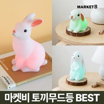 마켓비 BUNNY 토끼 무드등 조명 특이한 미니 램프 수유등/ 이케아 다이소 단스탠드 공간 남자 아이방 꾸미기 수면등 신생아 실리콘 LED, 마켓비 BUNNY 단스탠드 110