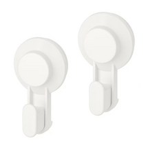 이케아 TISKEN 티스켄 흡착식 후크 화이트 2개 주방 고무장갑 수건 다용도 고리후크 욕실 가성비 행주걸이 책상, 상세내용표시