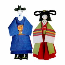 궁중의상 종이접기_관복1/녹원삼1