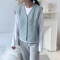 [옷장맑음] 니트 누빔 조끼