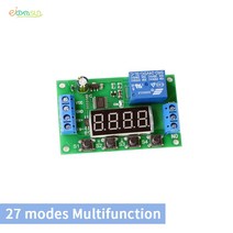 전기릴레이 부품 스마트 전자 지연 릴레이 타이머가 있는 스위치 모듈 끄기 DC5V12V24V 루프 27 다기능, 03 24V