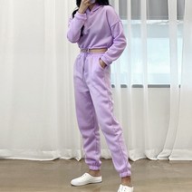 스토리원 여성 2pcs 크롭 후드 조거 트레이닝 팬츠 RKWM-SET39