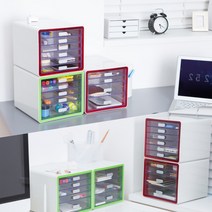 데스크 정리 수납 함 책상 서랍 멀티 박스 대 미니 사무실 화장대 소품 용품 화장품 사무 문구 회사 오피스 소지품 부자재 재료 작업대 작업실 보관, 제품선택, 5단-그린