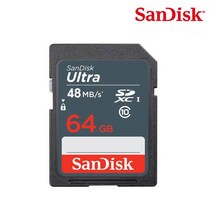 샌디스크 SD메모리카드 울트라 라이트 카메라 디카 네비, 64GB