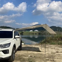 차량용어닝 감성 차박 타프 사이드어닝 자동차 승용차 캠핑 그늘막 트렁크 SUV 프론트월, (아이보리)옵션2 300x200, 미추가