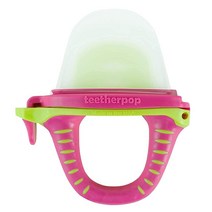 Teetherpop No Mess Frozen Baby Teethers Fill w/Breastmilk Purees Smoothies Juice USA Made Medi, PinkLimon