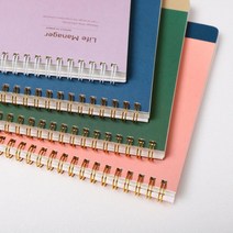 프로젝트 기간별 일정관리 만년 플래너 일일계획표 모던디자인노트 감성적인생활수첩 20대여성 학습노트, 3핑크