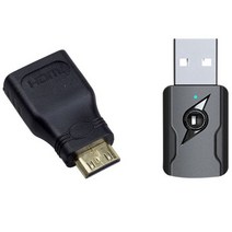 동글 미러링 스마트폰 동글이 무선 미라캐스트 미니 HDMI 포트 표준 케이블 어댑터 1 세트 USB 블루투스 50 송신기 수신기, 옵션01 BlackGolden Black