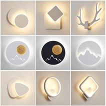 더플랜 외부 무드 벽등 LED 카페 침실, I타입 화이트 32x25x5cm 쿨러