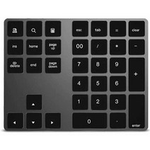 키보드 숫자 키패드 충전식 매크로패드 보조 패드, 메탈 블루투스 스타일 실버