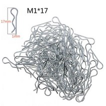 가구부속품 100/10pcs M1 M1.2 M1.6 18 110 클립 핀 스틸 R 타입 스프링 코터 웨이브 모양 스플릿 클램프 헤어 트랙터 자동차 용, [03] M1x17mm, [02] 100PCS