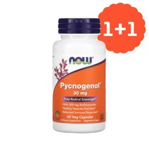 1+1 나우 푸드 피크노제놀 30mg 60 베지캡슐 호팍사 프랑스 소나무 껍질 추출물 NOW Pycnogenol