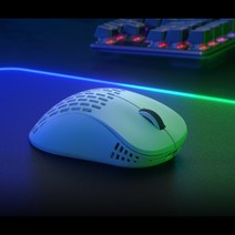 끊김없는 2.4G 유무선겸용 초경량 프로게이밍 마우스/ 추천 주식 고급 PC방, 화이트