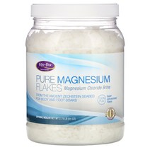 Life flo 순수 마그네슘 플레이크 염화마그네슘 브라인 2.75 lb (44 oz) 2팩