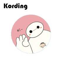 코딩 KD-34 원형 스마트폰 마그네틱 자석 디자인 철판 플레이트, 1개, 66. 베이맥스 3cm