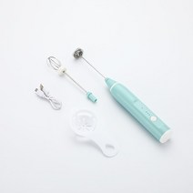 가정용반죽기 빵반죽기 칼국수반죽기 휴대용 우유 거품기 전기 핸드헬드 블렌더 무선 USB 충전식 주방 미니 메이커 믹서 커피 거품 기계, [01] Blue