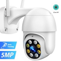 1080p wifi ip 카메라 야외 5mp hd 무선 비디오 감시 ptz 카메라 h.265 icsee 자동 추적 홈 보안 cctv 카메라, 128g에 5mp, 우리 플러그