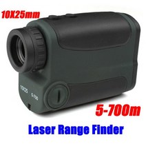 [루루체리] 광학 10X25 700m 레이저 거리 측정기 범위 쌍안경 사냥 골프 레이저 거리 측정기 야외 거리 측, 한개옵션0
