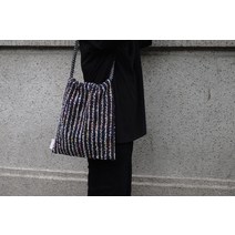 트위드가방 데님 직조 입체 스트라이프 트위드 체인 숄더백 체인백 올매치백 캐주얼 토트백