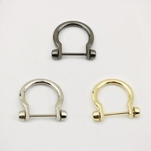 DIY 가방 부자재 오메가링 22mm 핸드백손잡이 D링고리, 골드