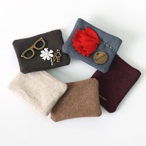 [펠트친구]자수용 스몰 사각브로치판[1535], 브라운